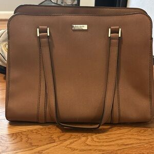 Brown Kate Spade handbag, Minor wear, size 14x10